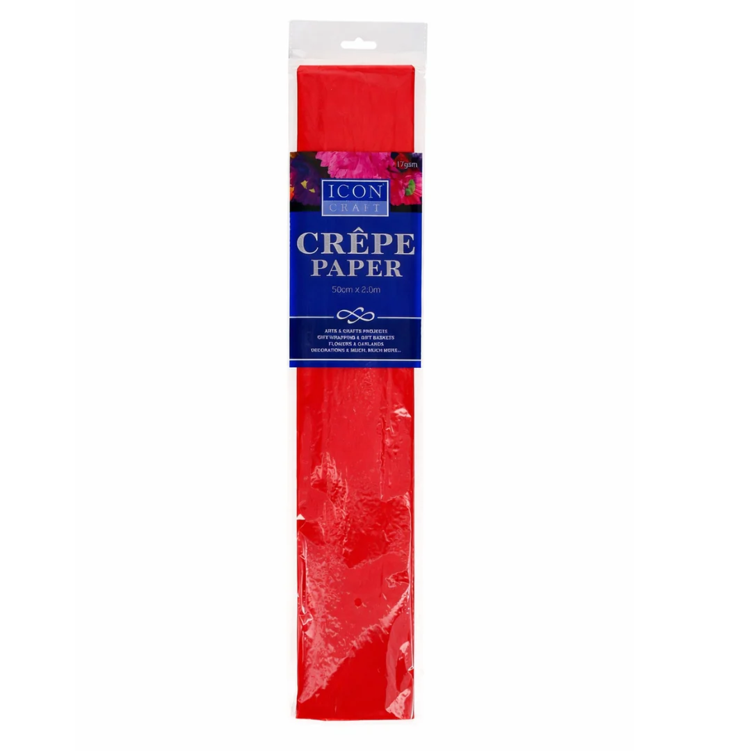 Icon Craft  Scarlet Red Crepe Paper