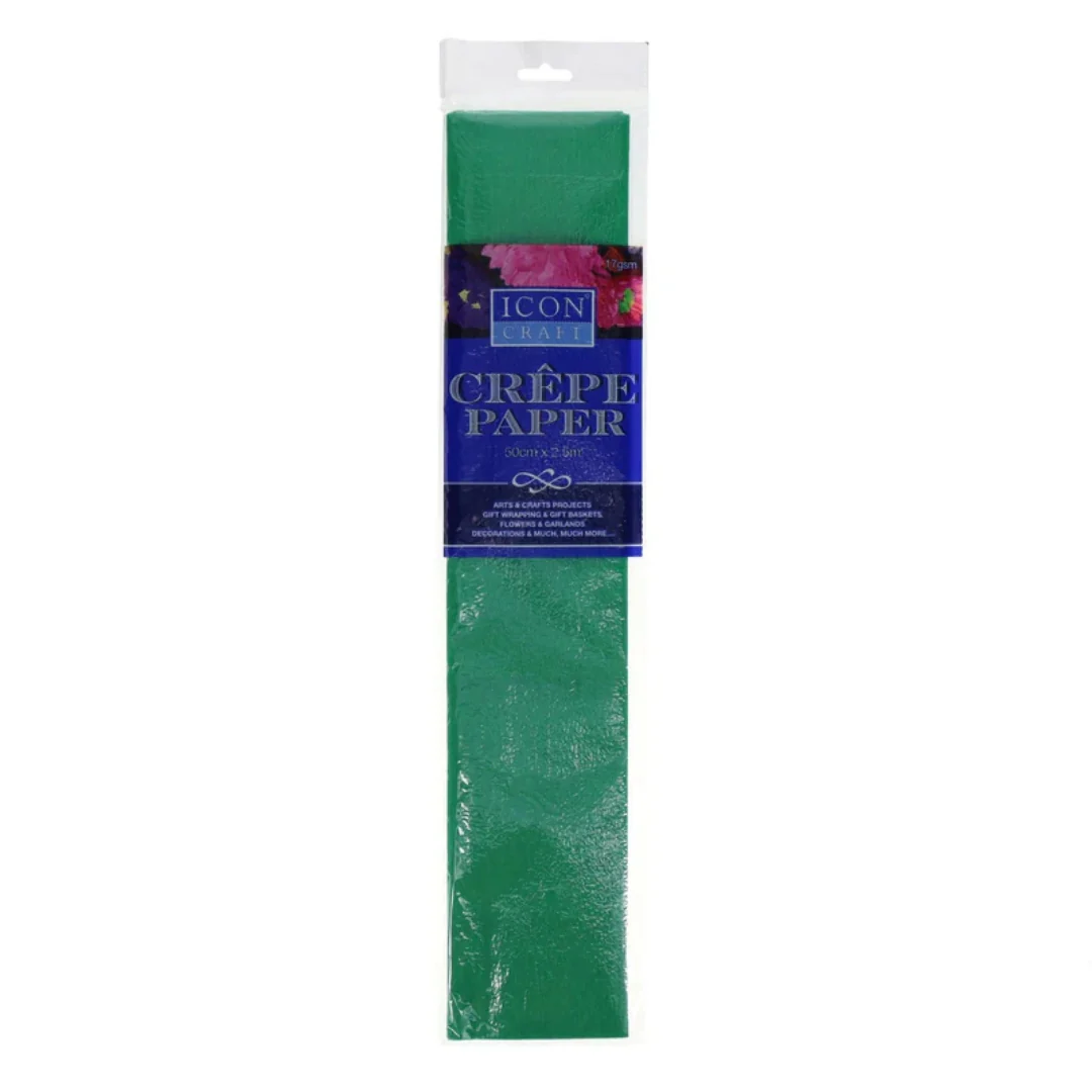 Icon Craft Dark Green Crepe Paper