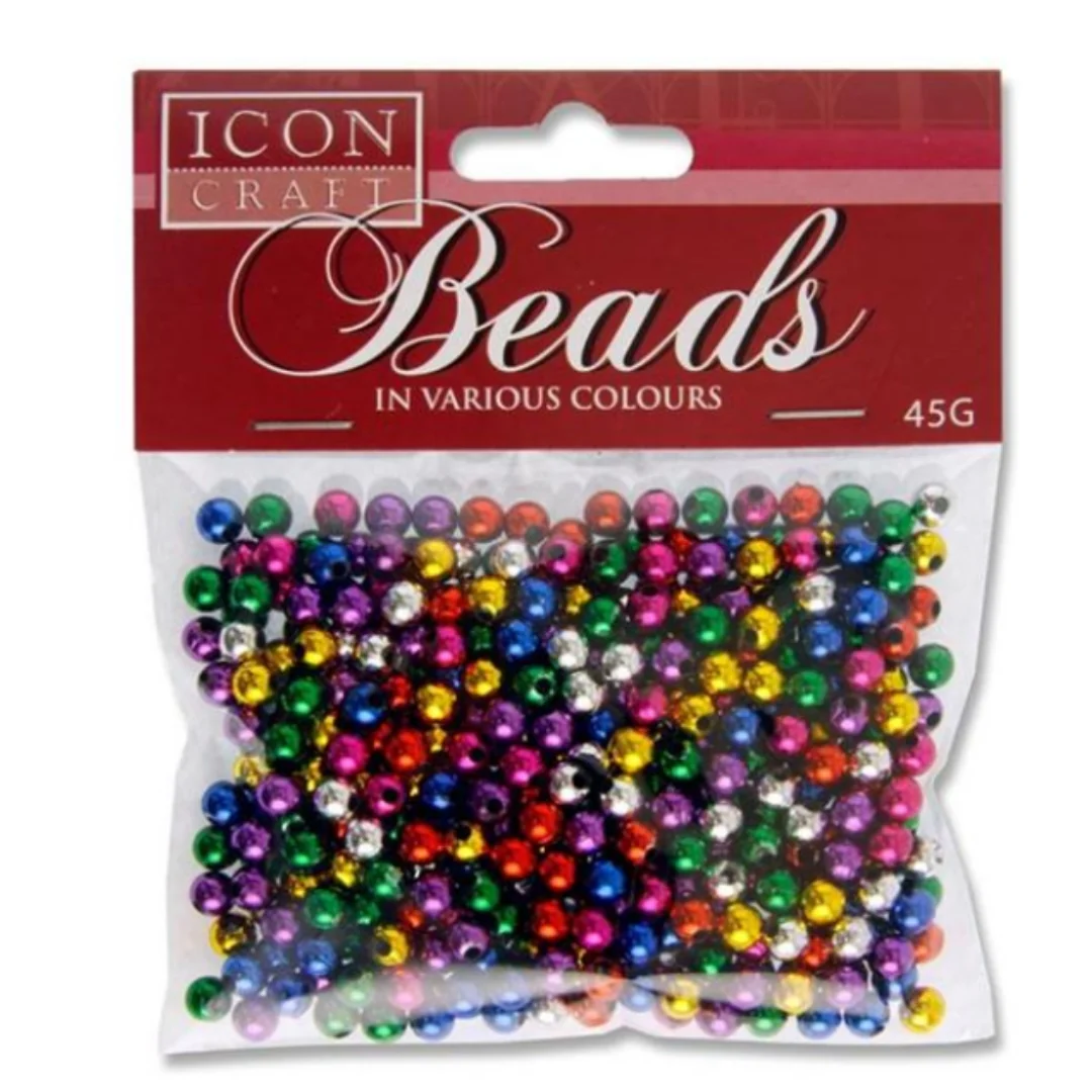 Icon Craft Metallic Beads 45g Bag