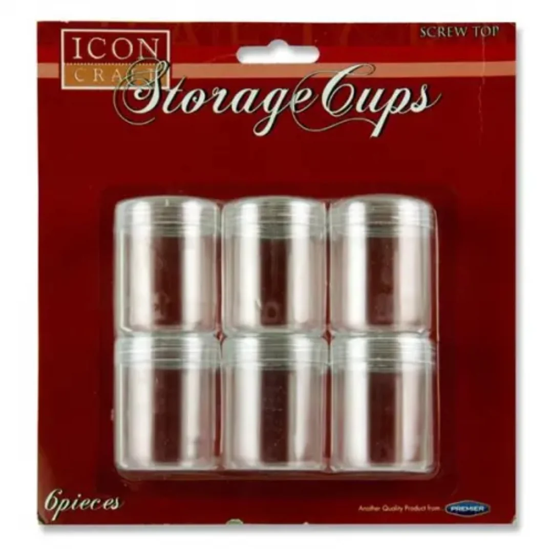 Icon Craft Storage Cups 39mm x 50mm Pack of 6