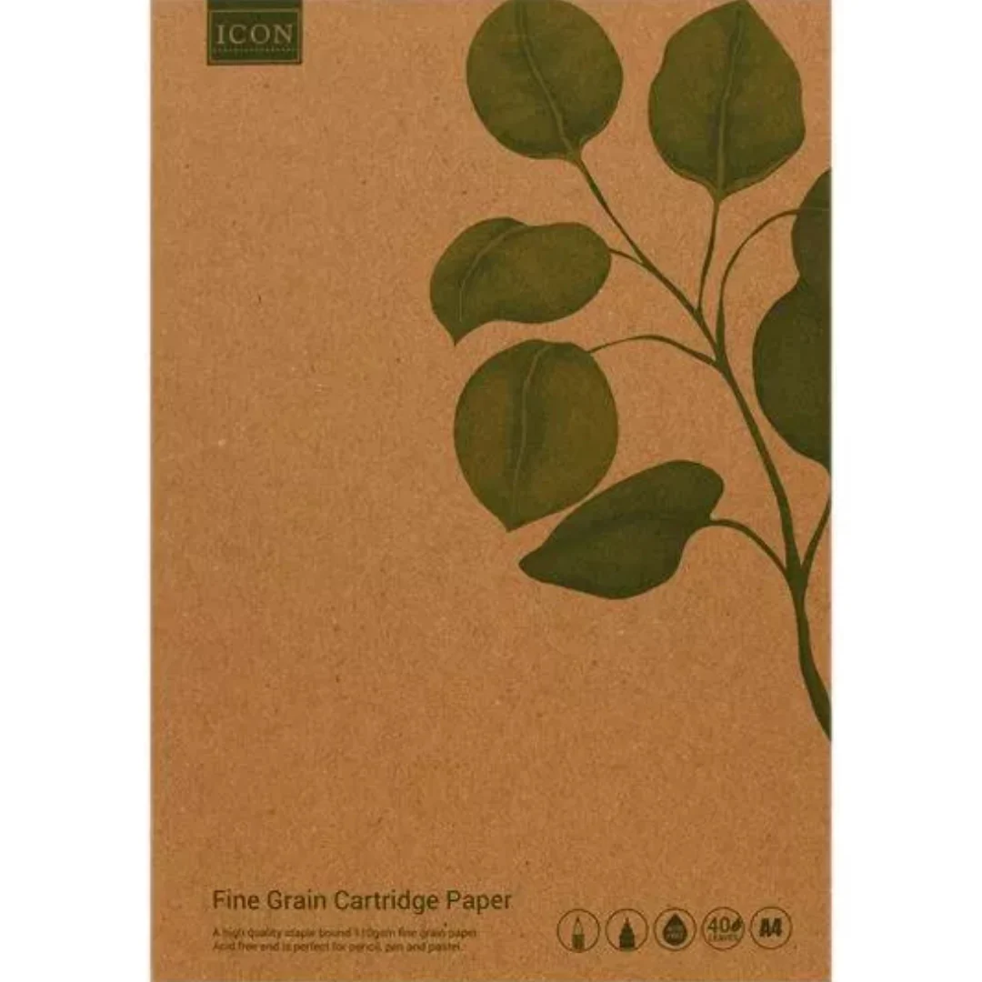 Icon Green A4 80-Page Kraft Sketch Book