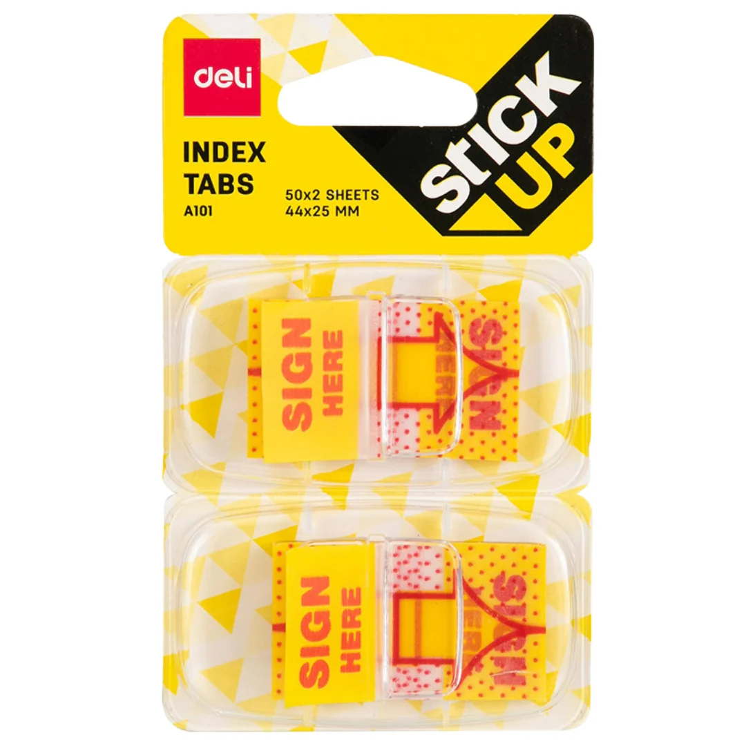 Index Tabs 44×25mm Yellow & Red 2×50s