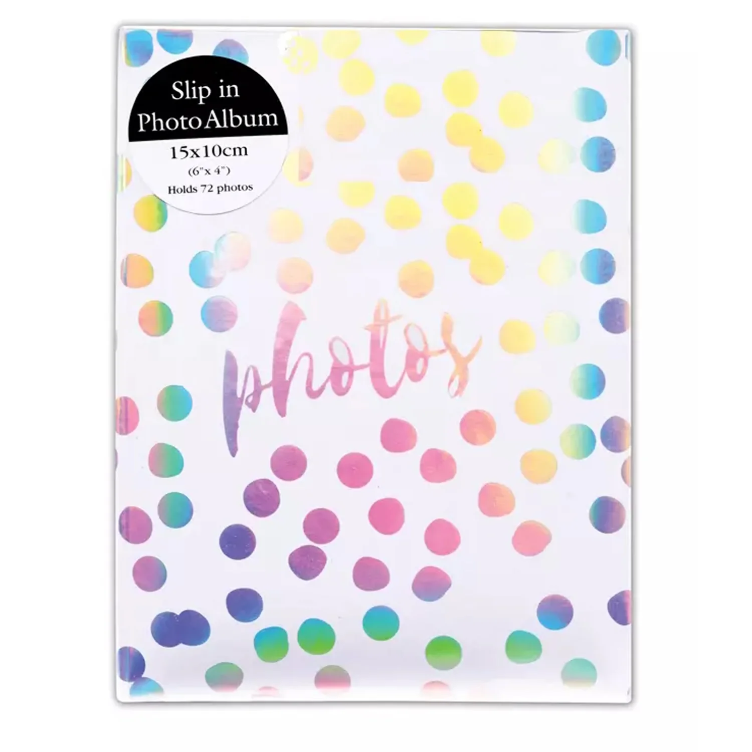 Iridescent White Photo Album 6x4 – 72 Photo 1UP
