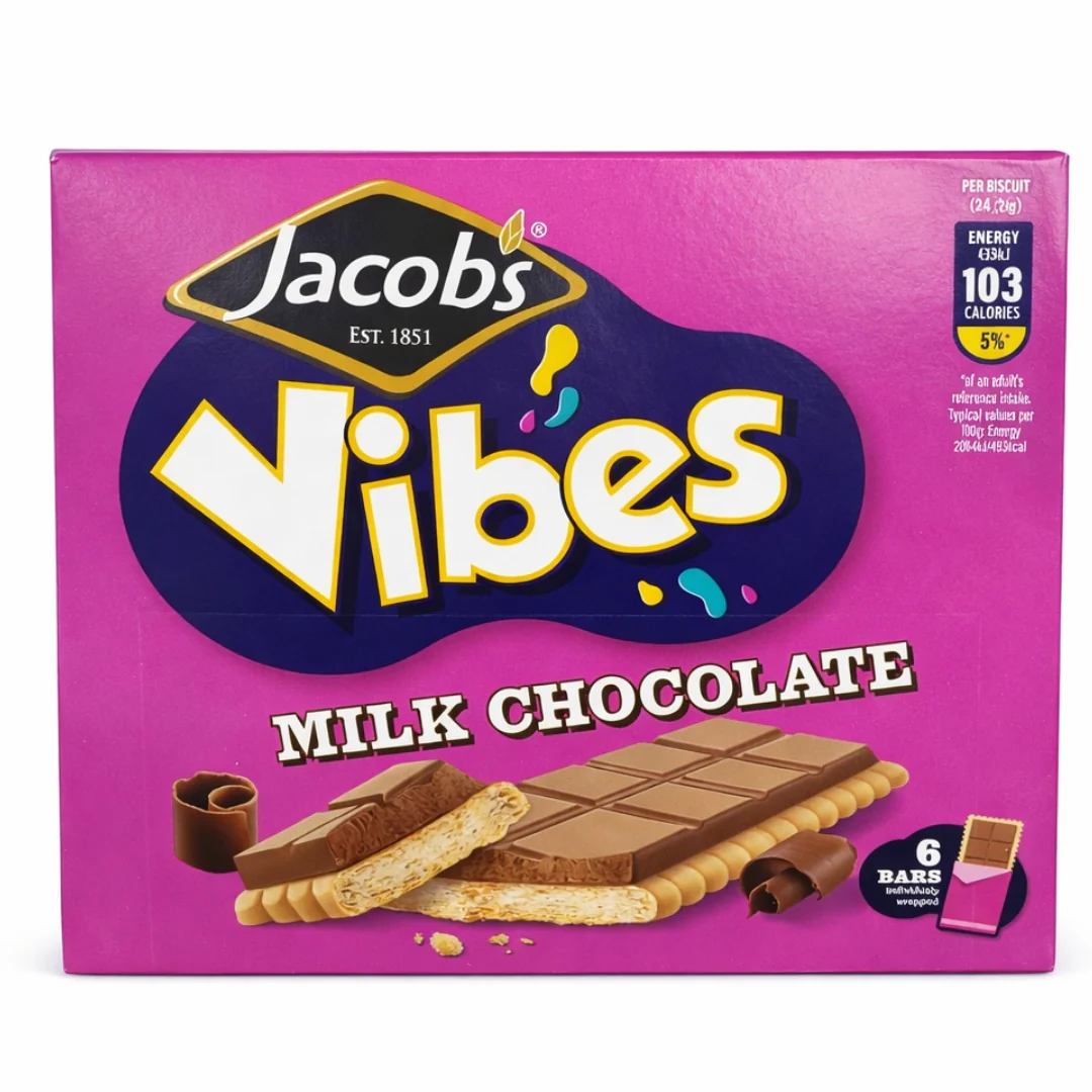 Jacob’s Vibes Milk Chocolate Biscuits – 126g