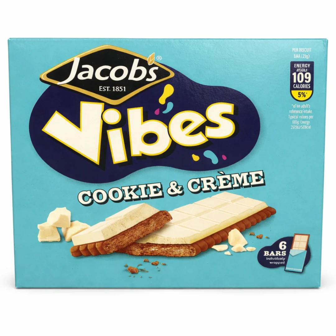 Jacob’s Vibes Cookies & Cream Biscuits – 126g