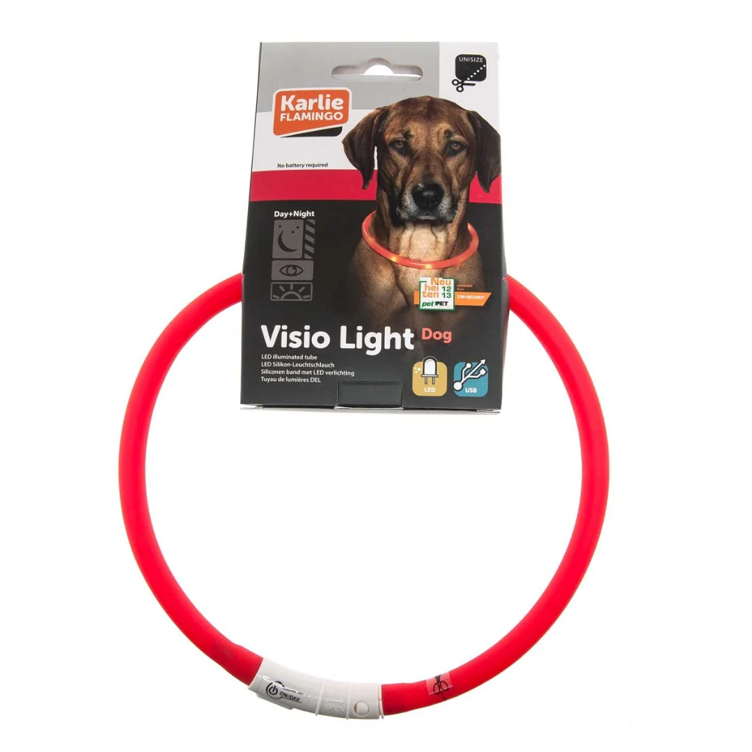 Karlie Sil Visio Light Collar Red