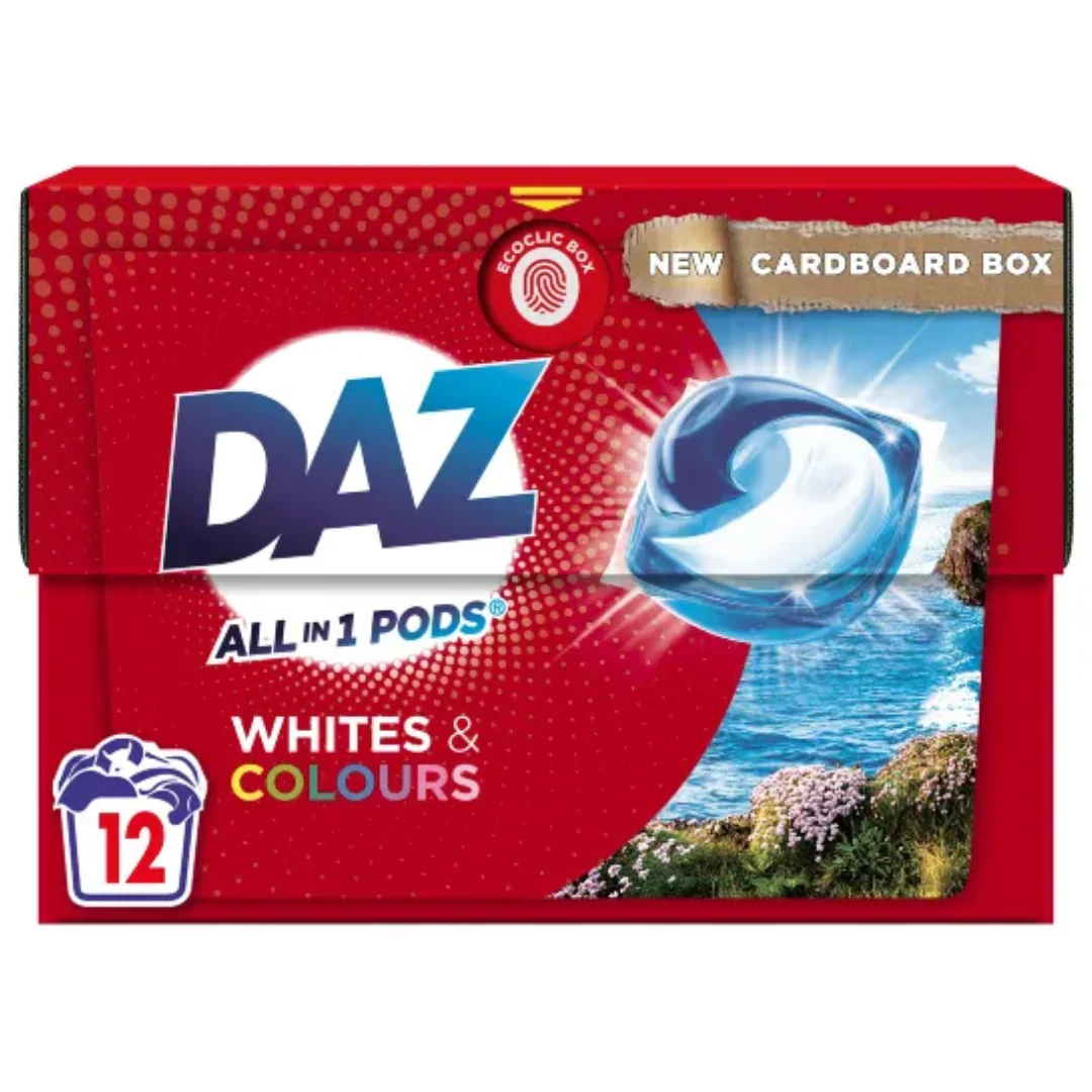 Laundry Liquid Pods - Powerful Cleaning for 12 Washes by Daz