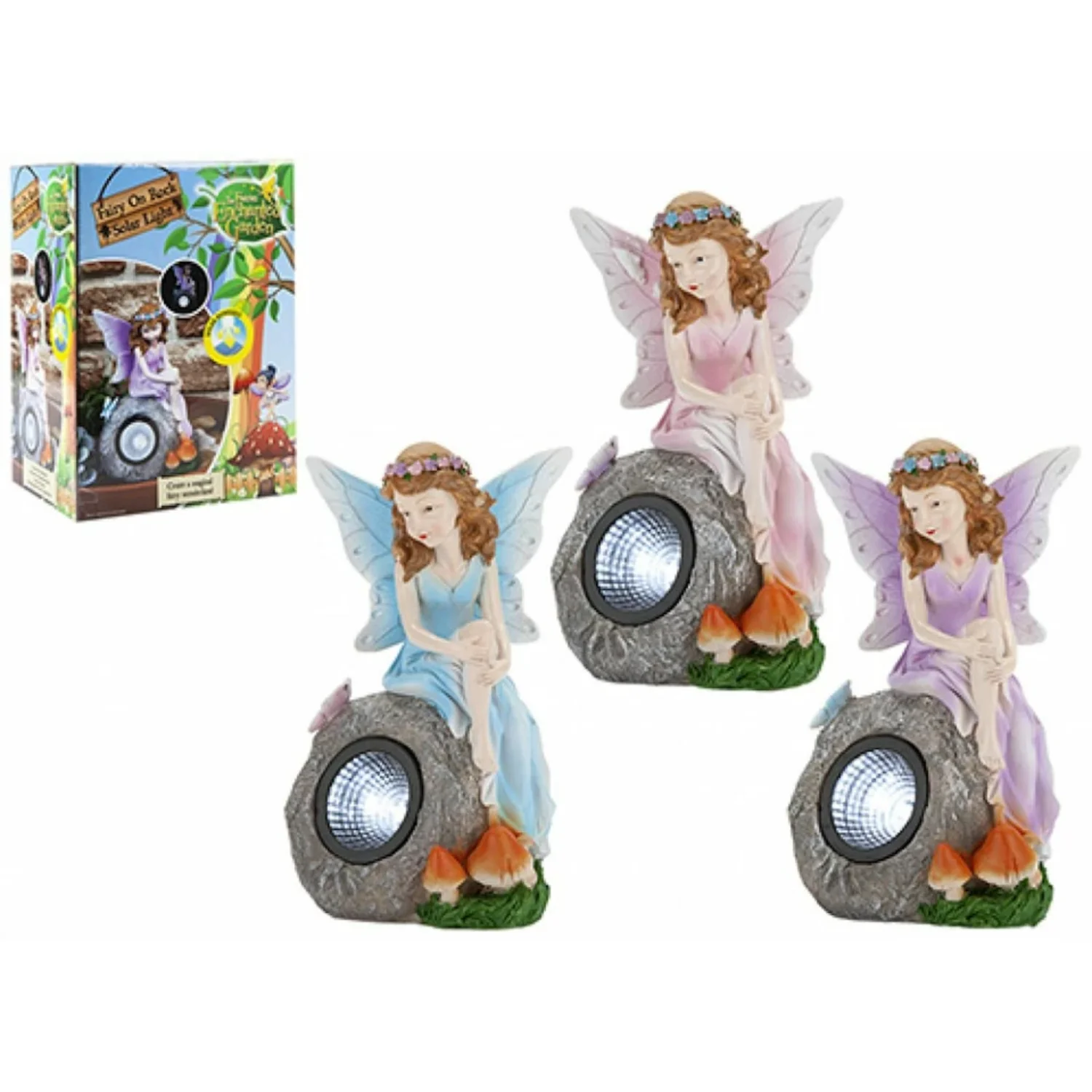Leaning Fairy Solar Light Figure