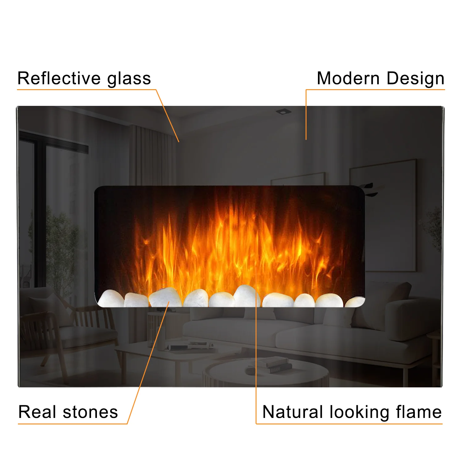 Lincoln Wall Mounted Electric Fire - Image 5