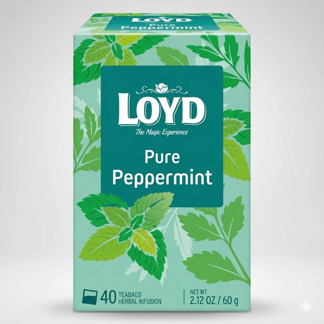 Loyd Pure Peppermint Tea 40 Bags – Herbal Caffeine Free Refreshing Tea