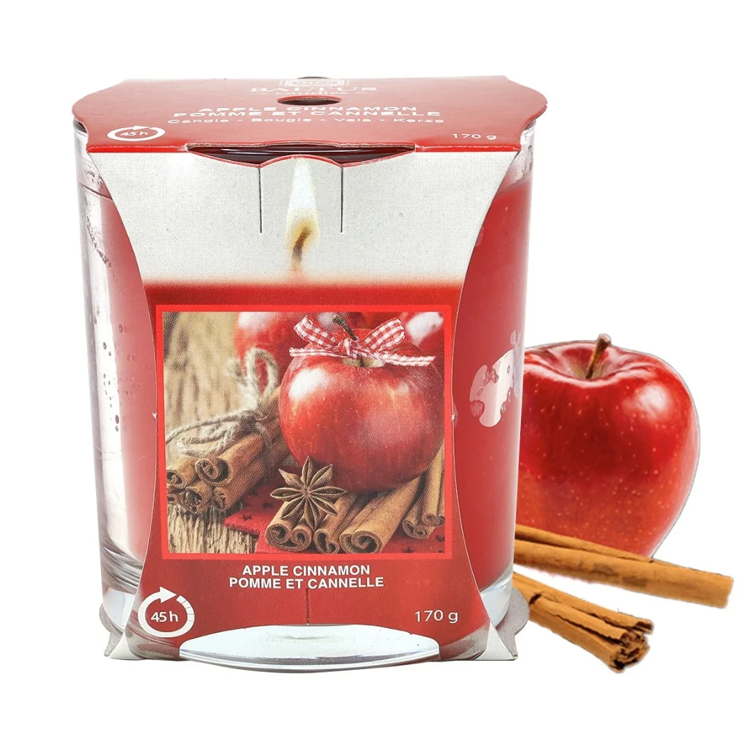 Luxury Apple & Cinnamon Candle 170g (74 x 84mm)