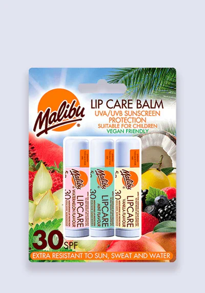 Malibu SPF 30 Lip Balm Assorted 3 pack