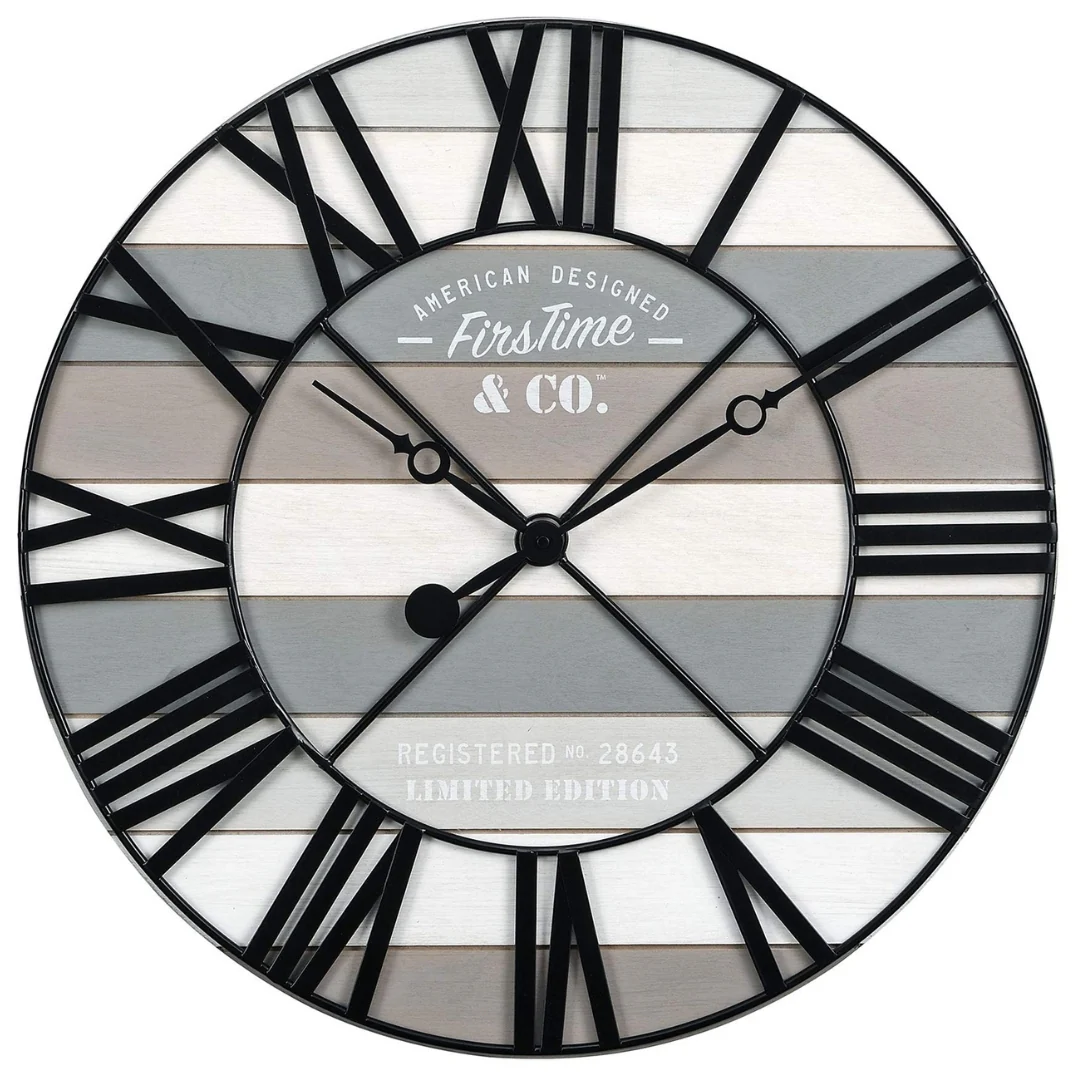 Metal Round Wall Clock – 24"