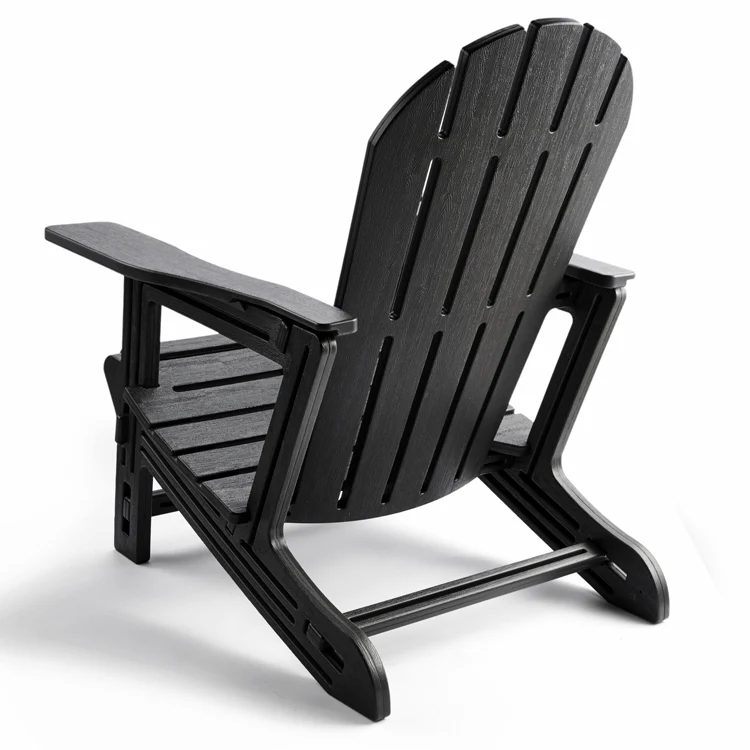 Milan Black Garden Chair with Drinks Holder - Image 3