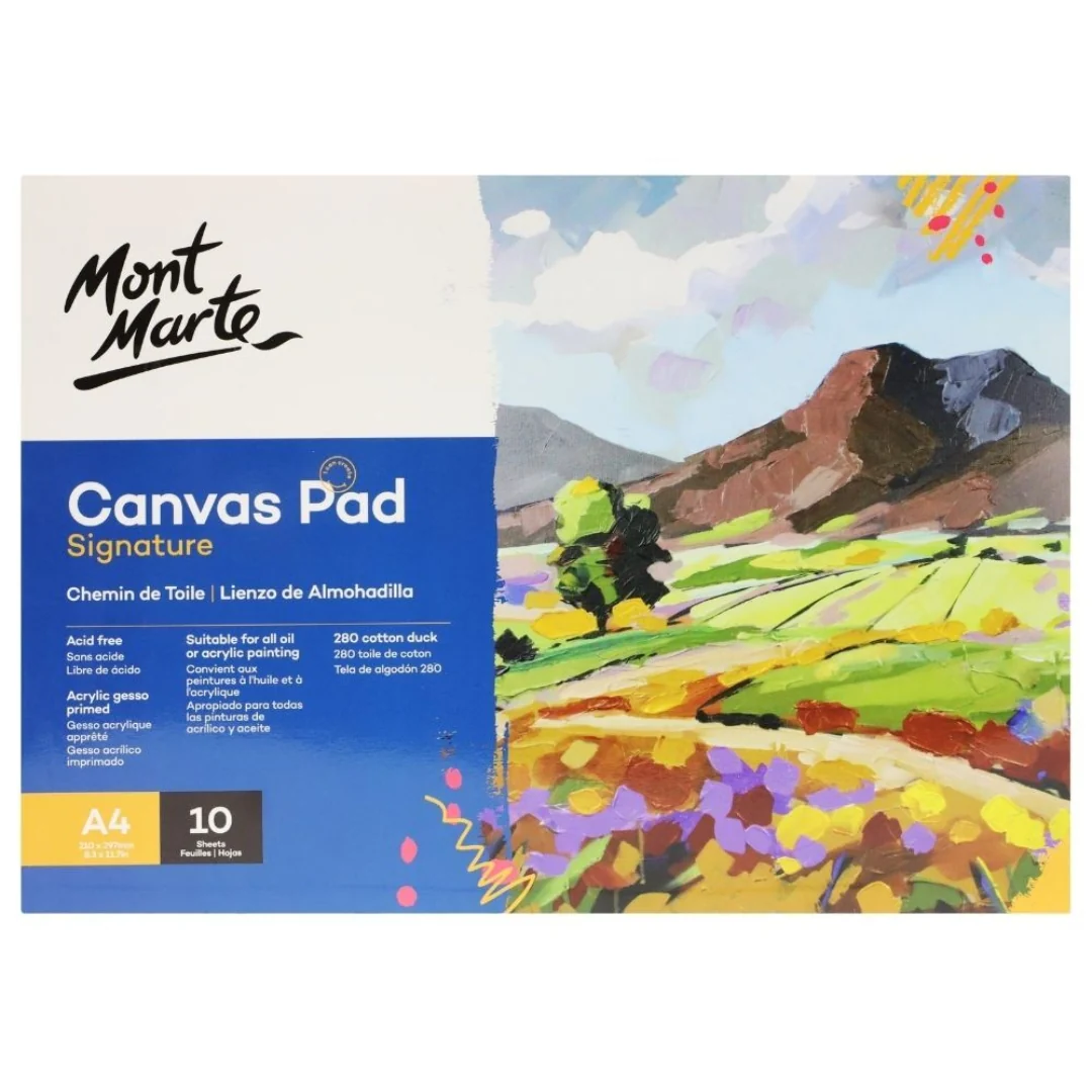 Mont Marte Canvas Pad A4 10 Sheets