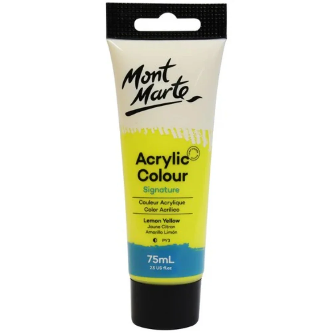Mont Marte Acrylic Paint Lemon Yellow 75ml