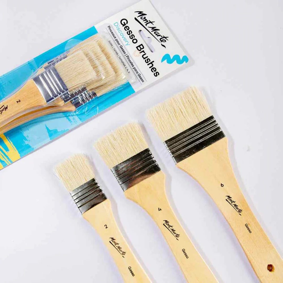 Mont Marte Gesso Brushes Sizes 2/4/6