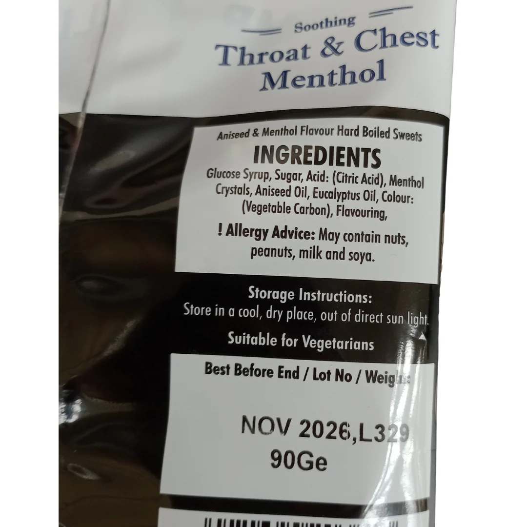 Mr. Crilly's Throat and Chest Menthol Cough Drops 100g - Image 2