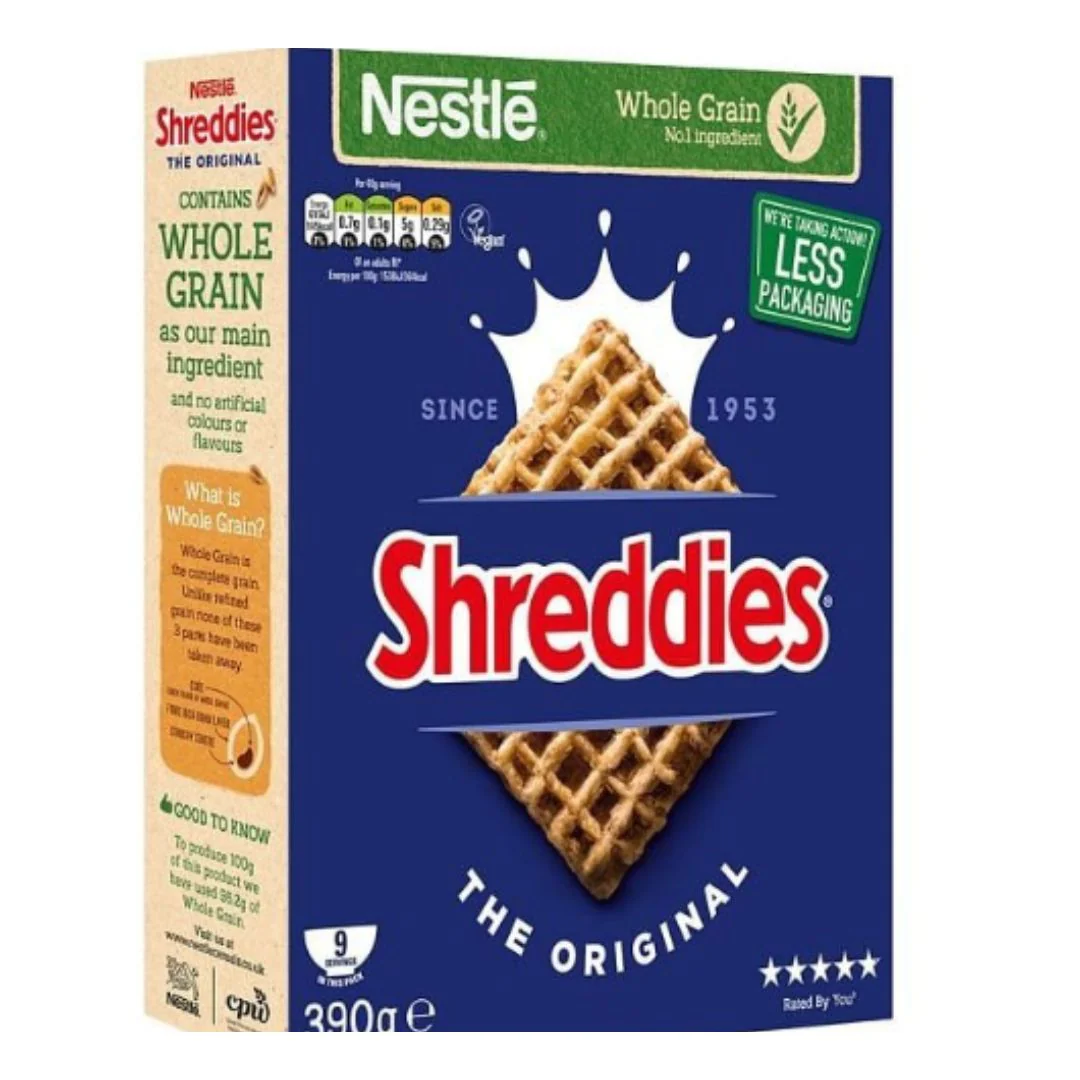 Nestlé Shreddies Cereal 390g - Whole Grain Breakfast