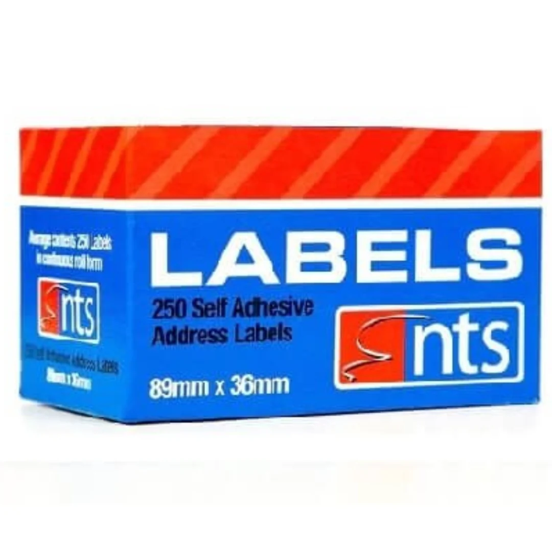 NTS Box 250 Address Labels 89mm x 36mm