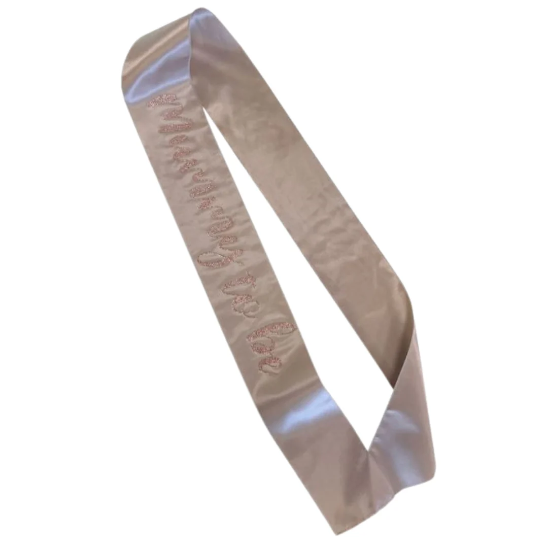 Nude ‘Mummy to Be’ Diamanté Sash