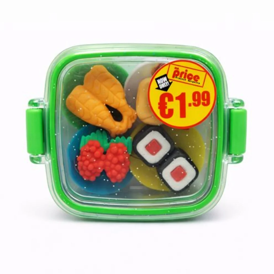 Green Sushi Eraser Set