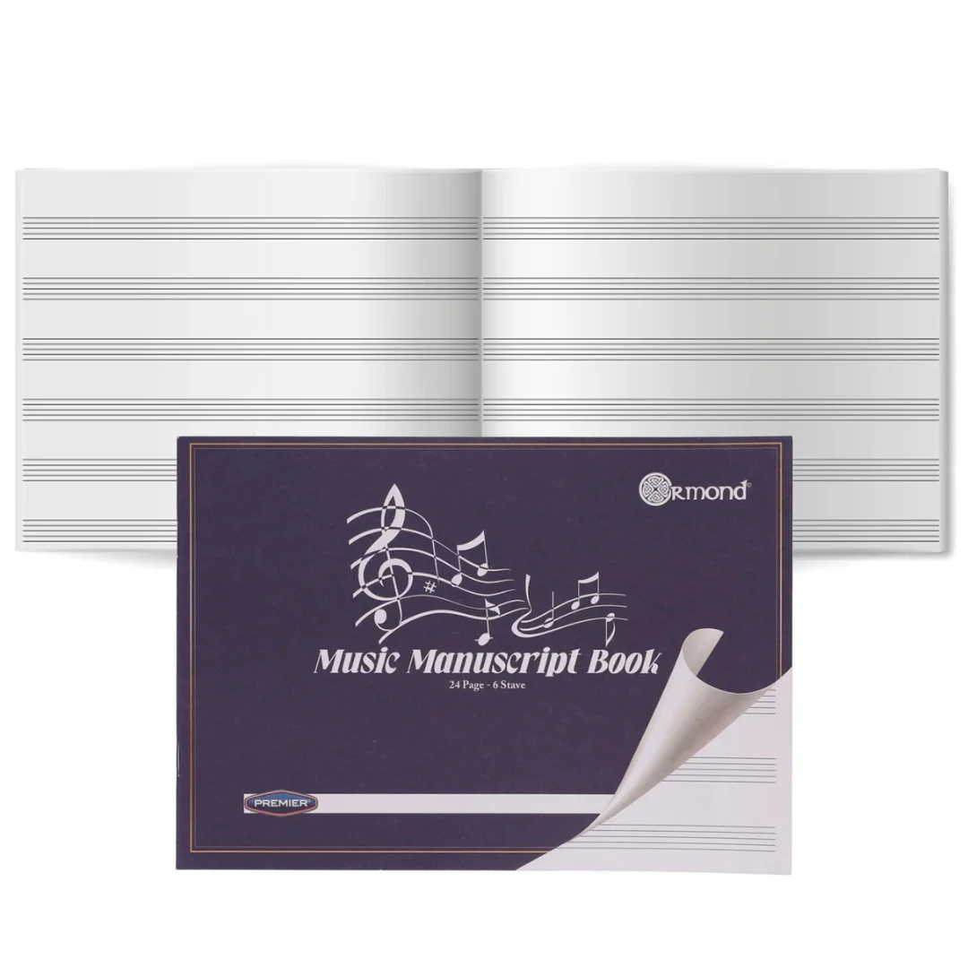 Ormond 6-Stave Music Manuscript Book – 24 Pages
