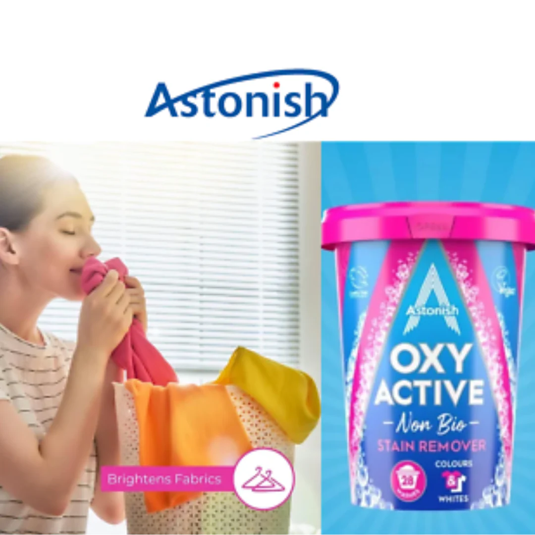 Oxy Active Non-Bio Stain Remover 625g by Astonish - Image 3