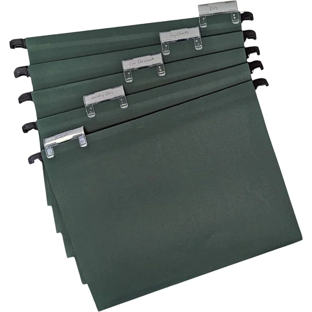 Pack of 10 Green A4 Suspension Files