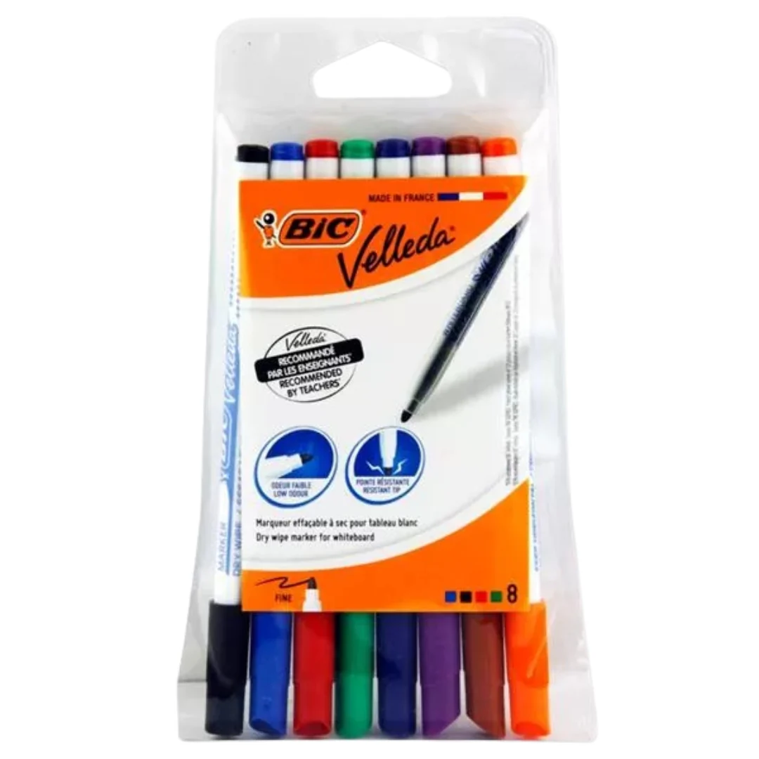 Pack of 8 Bic Assorted Whiteboard Markers