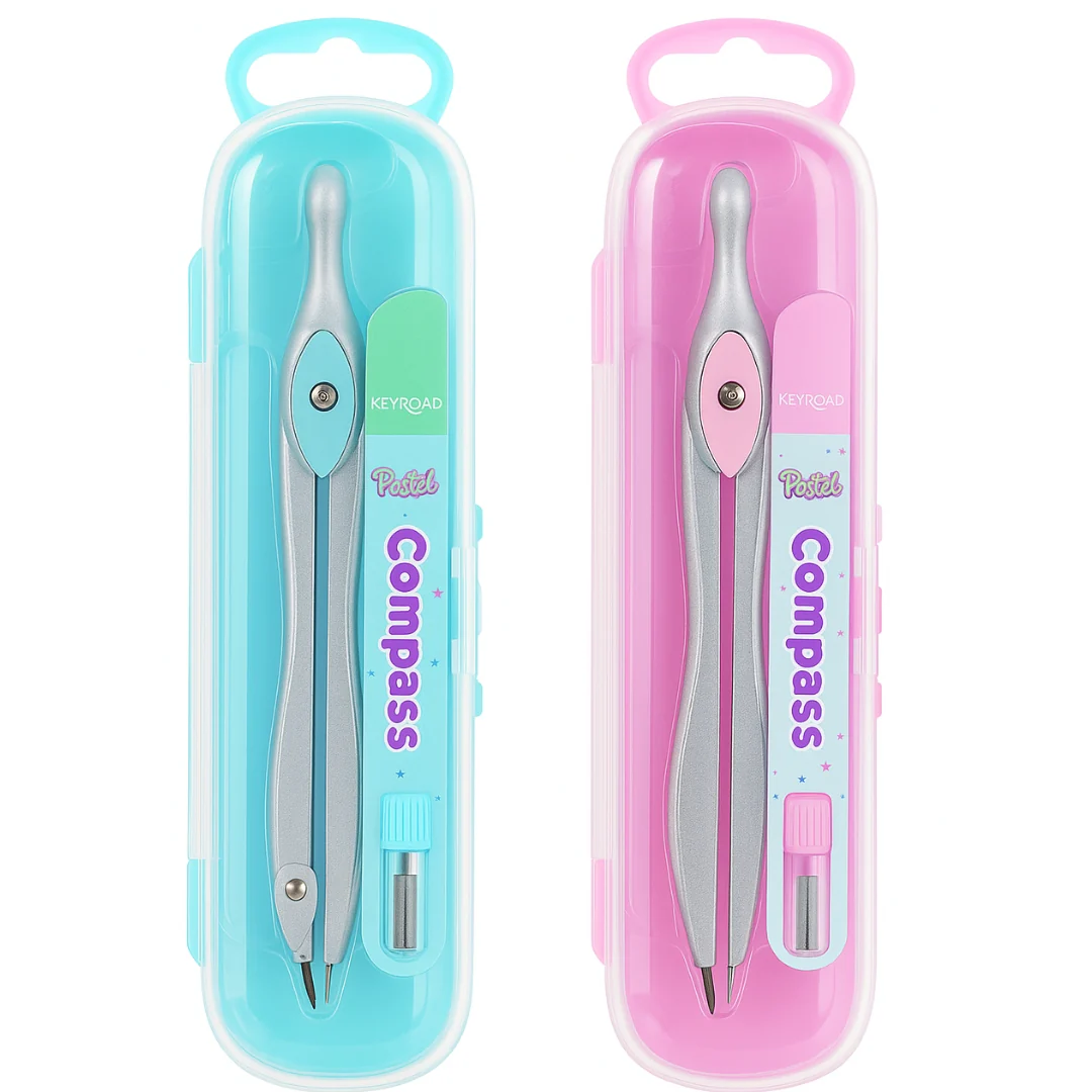 Pastel Compass with Lead – Assorted Colours (CDU)