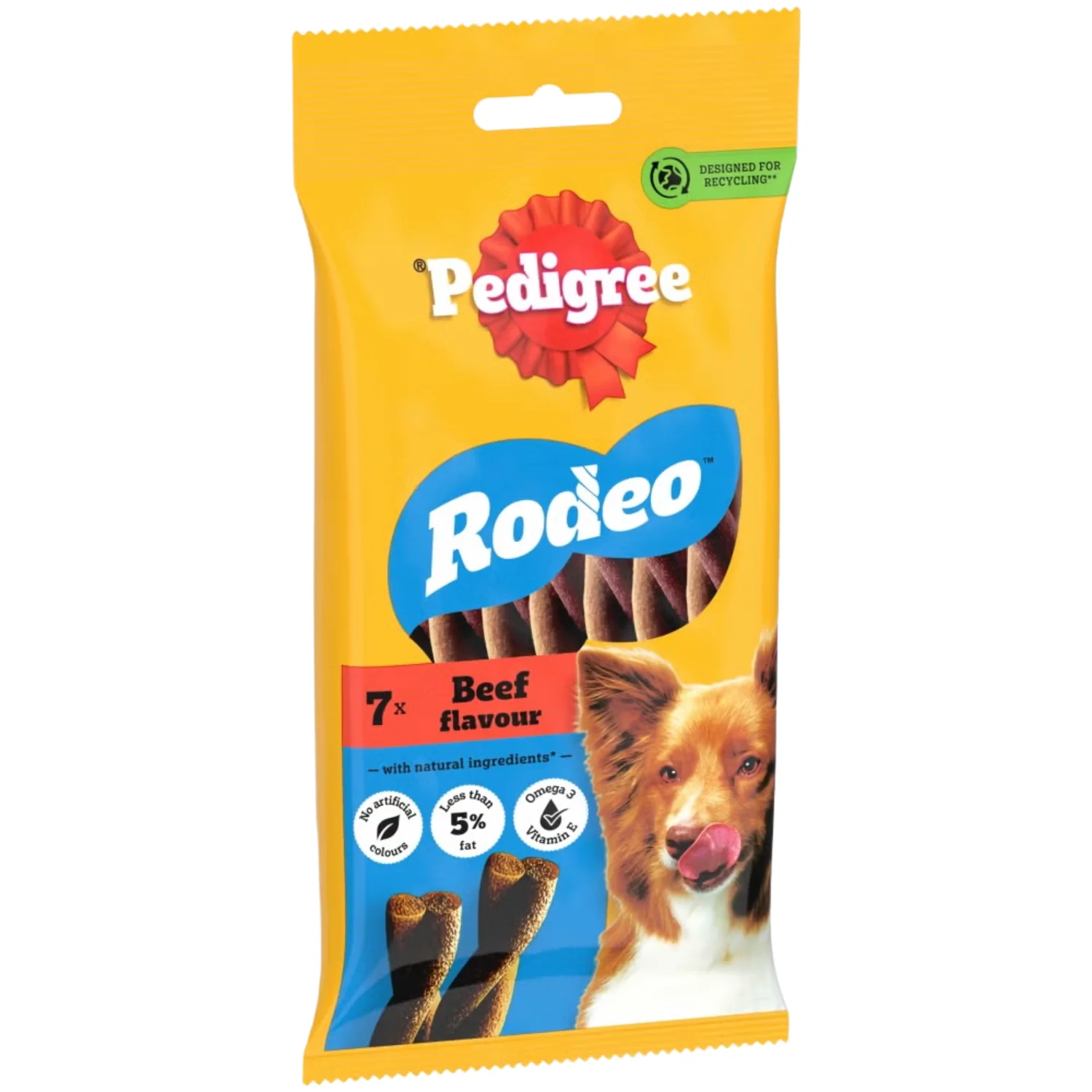 Pedigree Rodeo Beef Dog Treats – 4 Pack (4×70g)