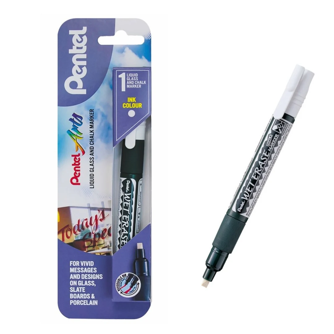 Pentel Glass & Chalk Marker White Ink