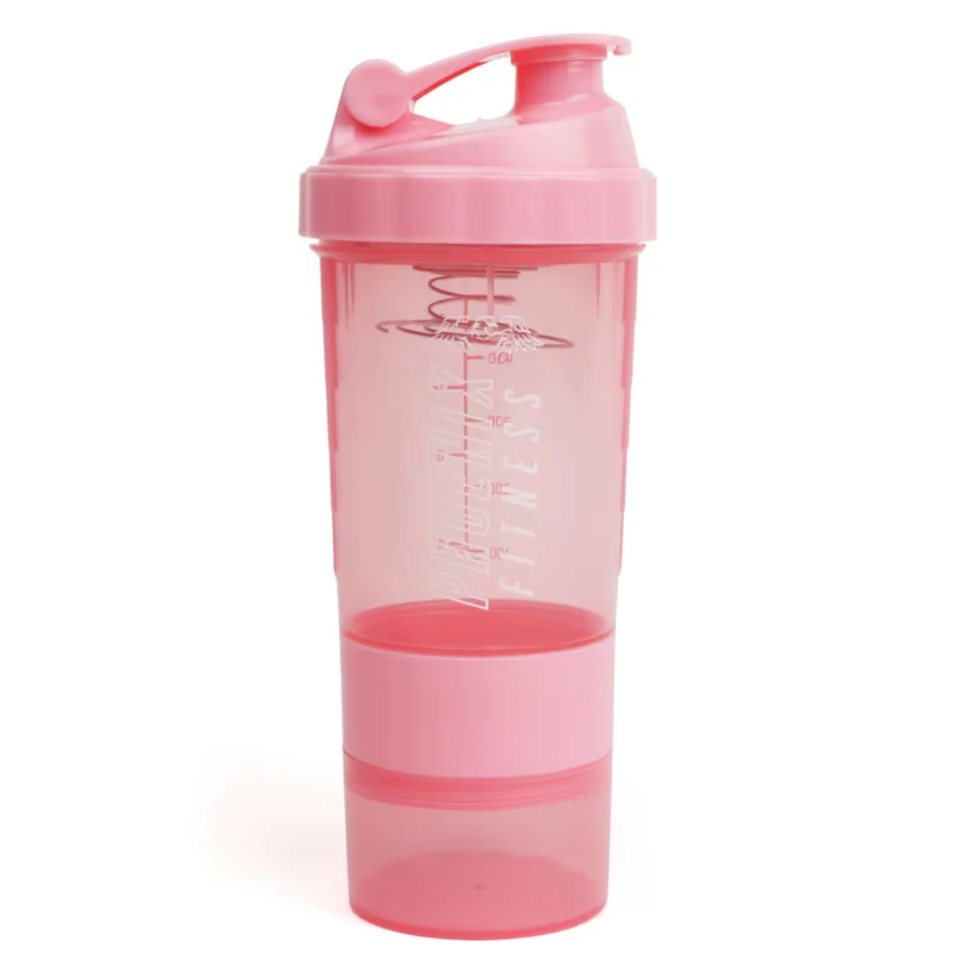 Phoenix Compartment Shaker Bottle Pink 500ml - Image 4