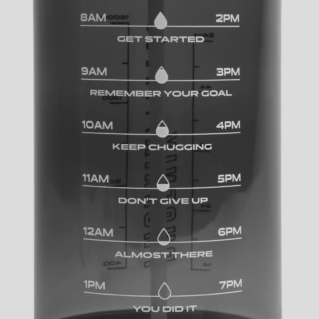 Motivational Water Bottle Black – 2L by Phoenix Fitness - Image 5