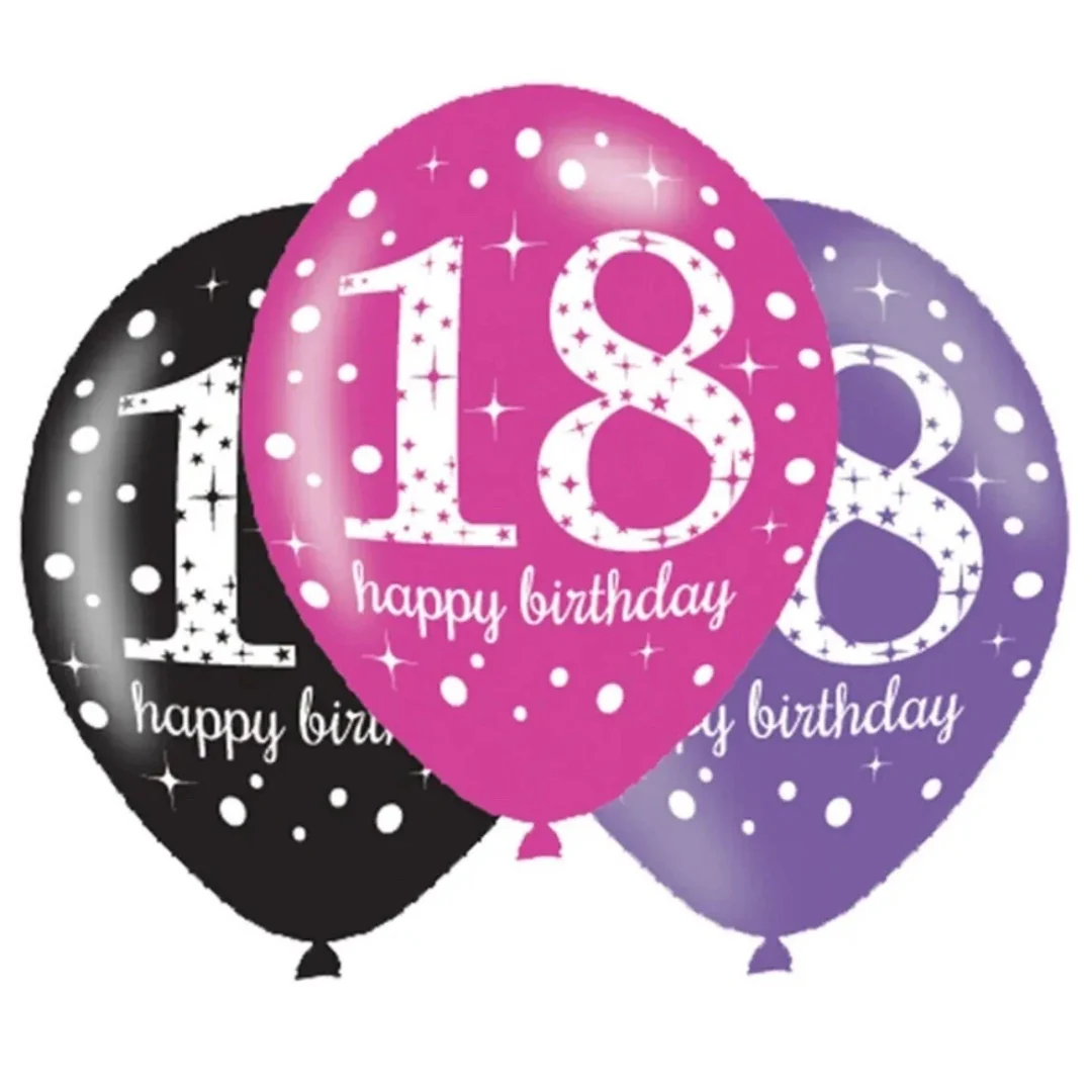 Pink Celebration Latex Balloons (Pack of 6) – 18cm