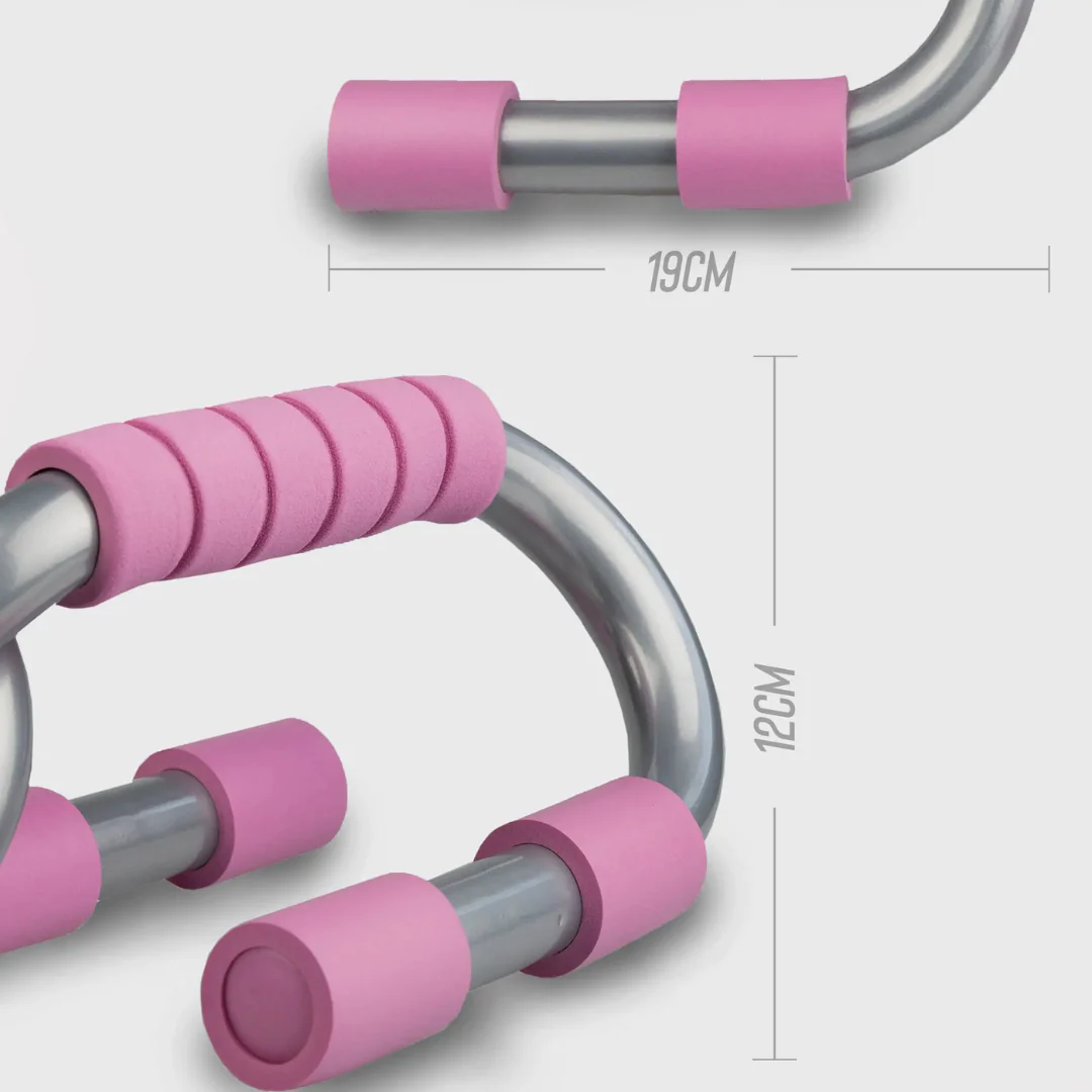 Pink Press Up Bars by Phoenix Fitness - Image 4