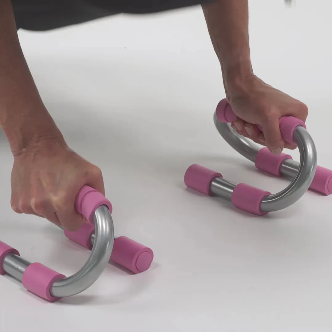 Pink Press Up Bars by Phoenix Fitness - Image 5