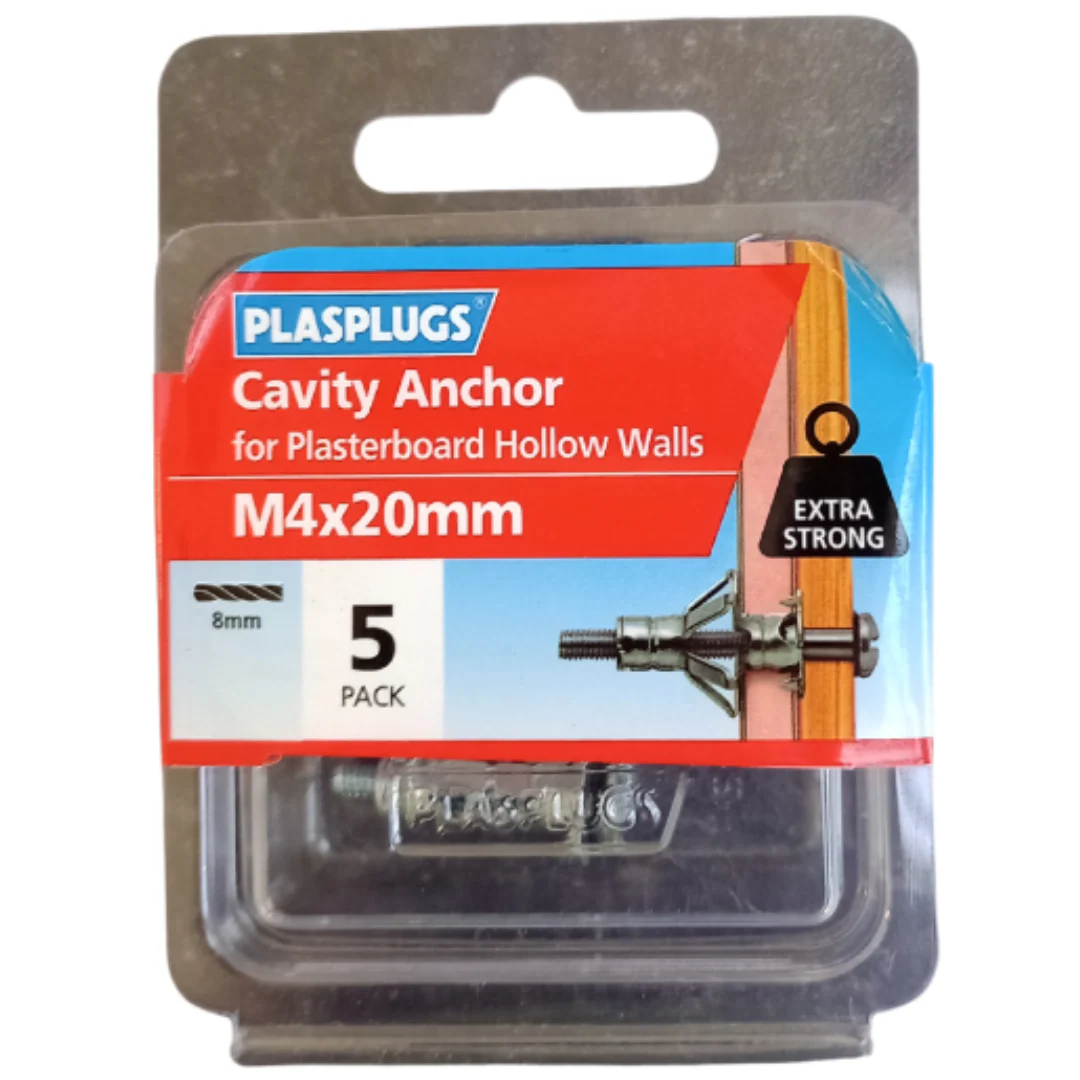 Plasplugs Cavity Anchors M4 x 20mm - Image 2