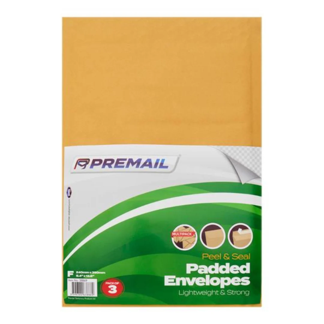 Premail Size F Padded Envelopes Pack of 3