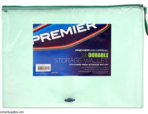 Premier Depot A3 Mesh PVC Storage Wallet