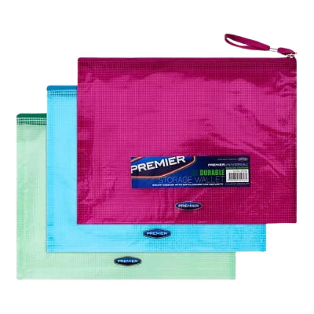 Premier Depot B5 Mesh PVC Storage Wallet