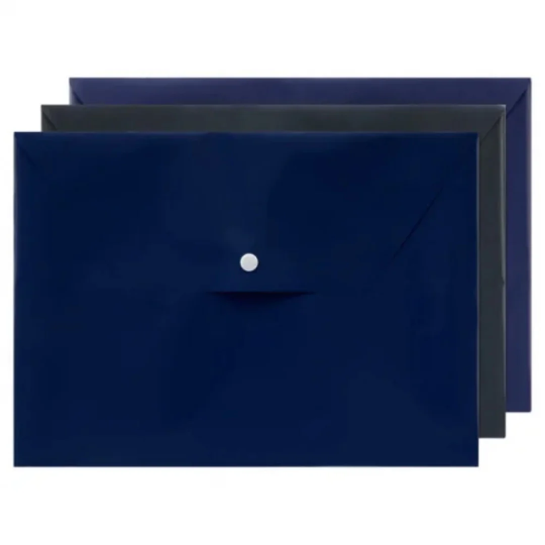 Premier Office A4 Button Document Wallet – Assorted
