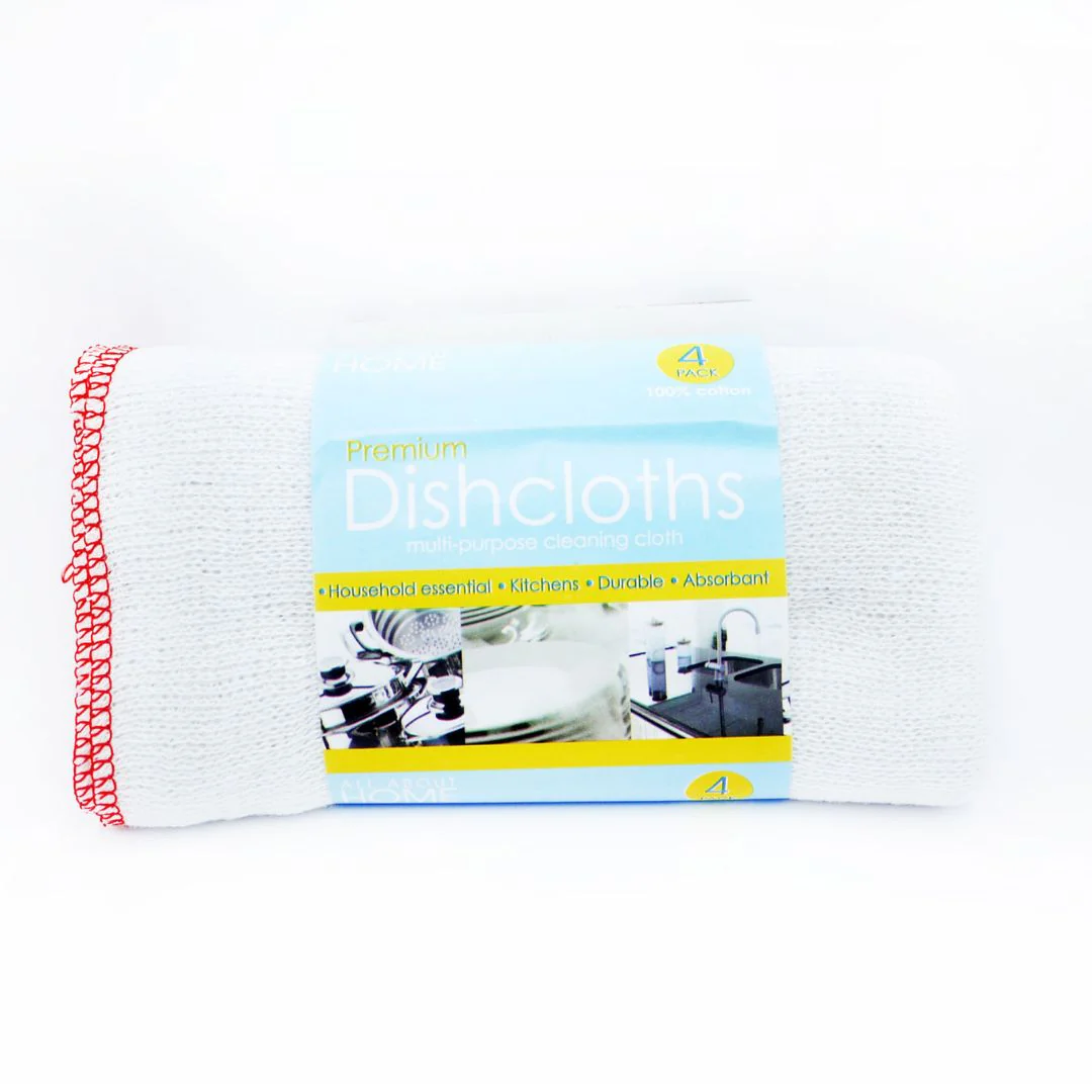 Premium Cotton Dish Cloths Large 5 Pack – Multi-Purpose Kitchen Cleaning Cloths