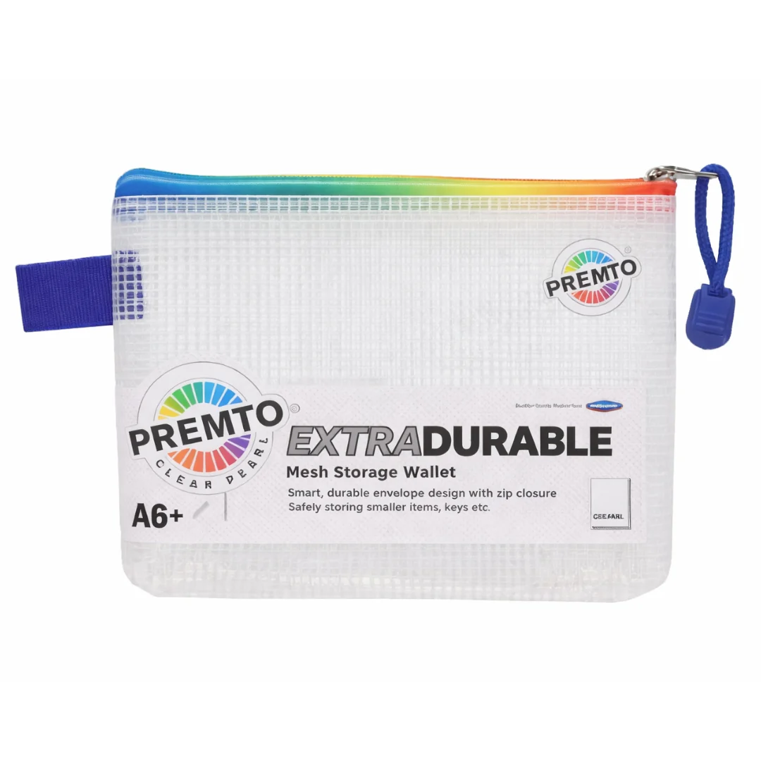 Premto A6 Plus Extra Durable Mesh Wallet Clear Pearl