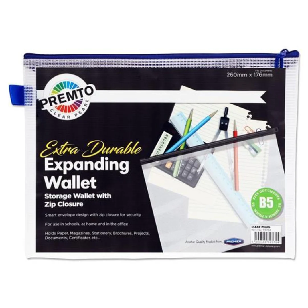 Premto B5 Plus Extra Durable Wallet Clear Pearl
