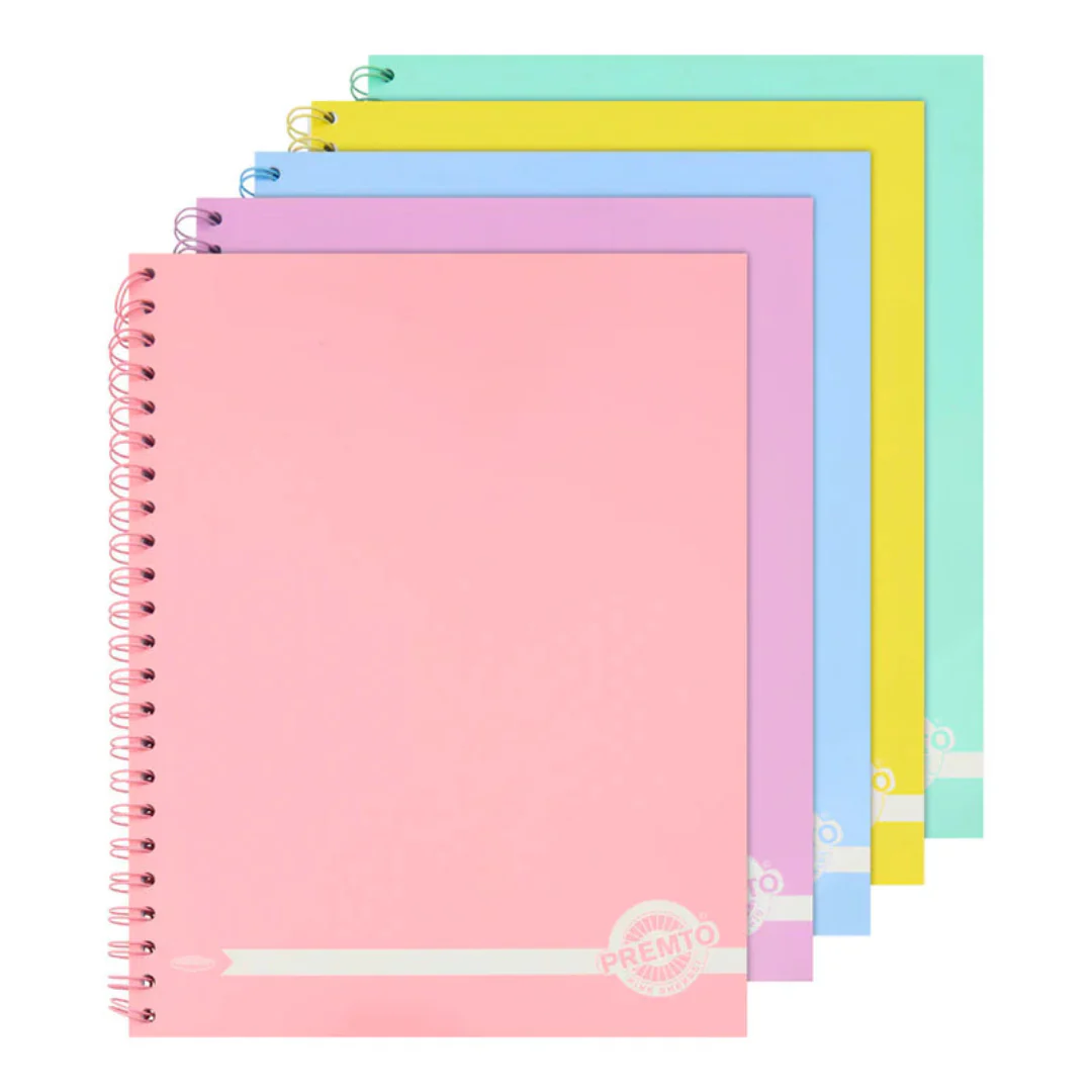 Premto Pastel A4 Wiro Notebook – 200 Pages