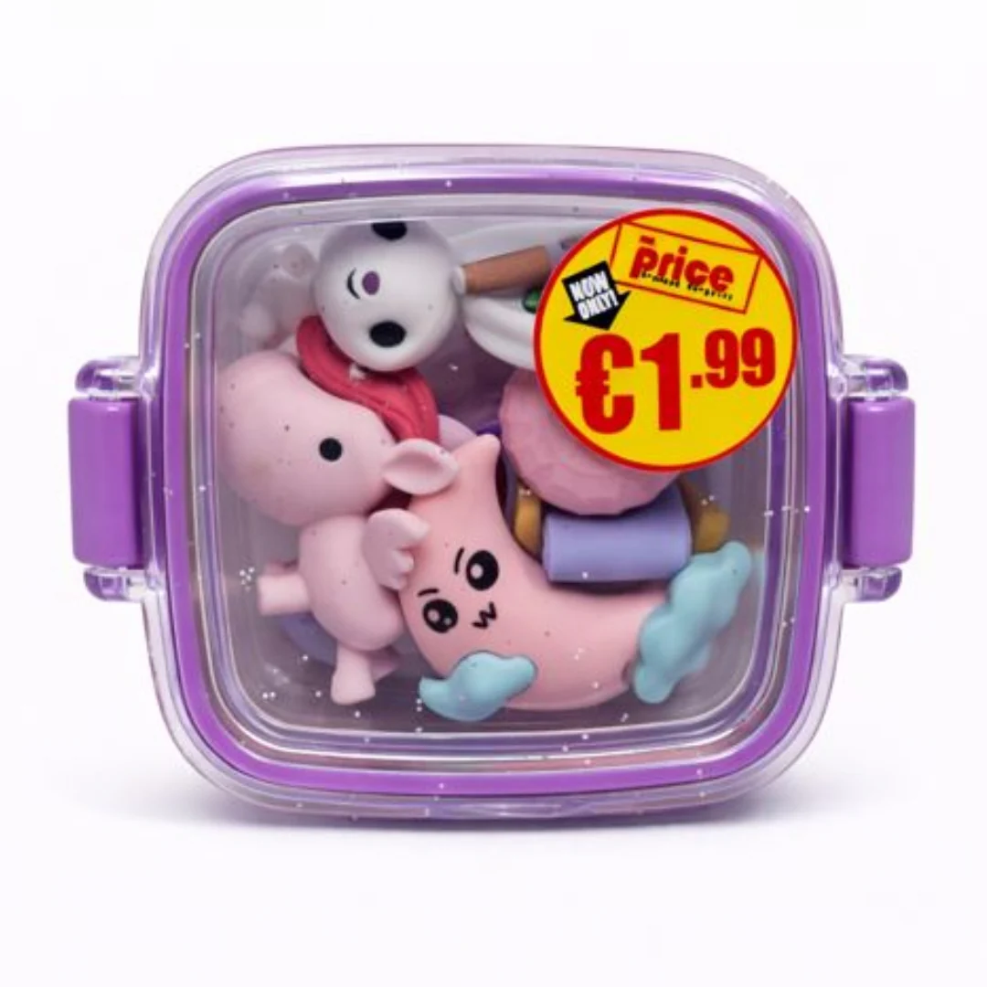 Pig Girl Eraser Set