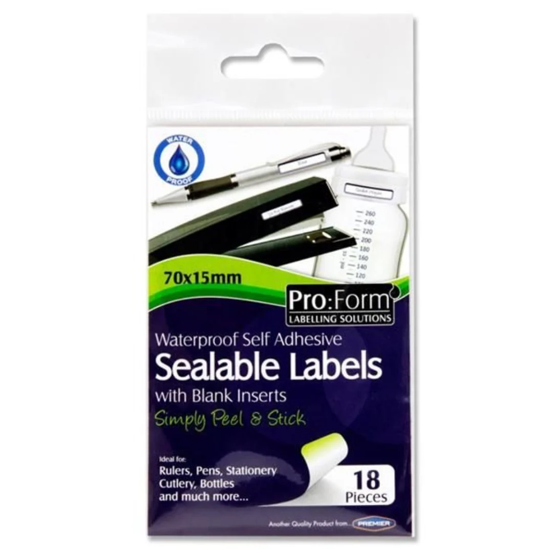 Pro Form Waterproof Sealable Labels 18pk