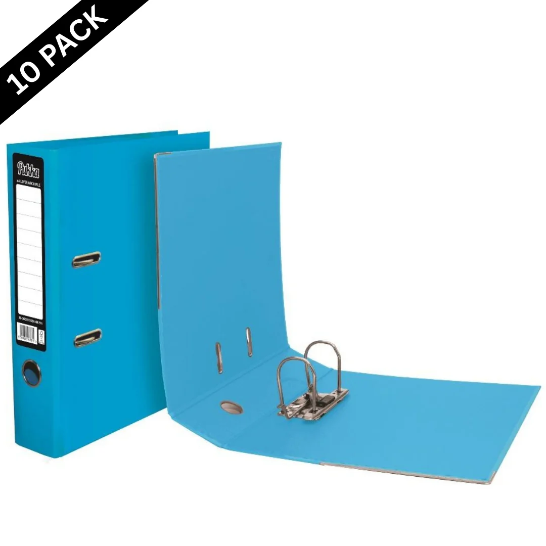 Pukka A4 Lever Arch File – Blue Brights ( Box of 10 )